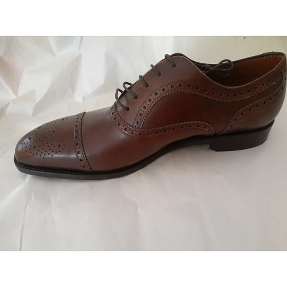 Ezra Paul Lace Up Dress Shoe Made In Spain Brown Size 10 EU44 main image 4